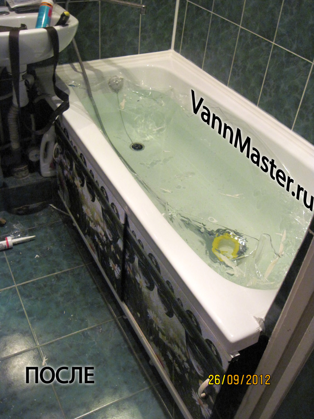 Акриловый вкладыш в ванну 170 и Фото-экран №40